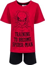 Spiderman Marvel Short Pyjama. Kleur Rood-zwart. Maat 92-98 cm / 2-3 jaar