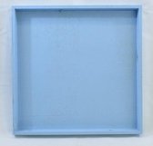Hobby / decoratie bord, blauw: 33 x 33 x 3 cm: hout, set van 2