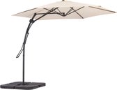 MaxxGarden Zweefparasol - Push-up - Ø300cm - Creme - Inc. parasolhoes