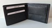 Billfold Heren Laag model - 11 Creditcards - Zwart