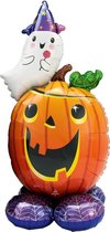 Amscan - Airloonz folieballon Pompoen en Geest - Halloween - Halloween Decoratie - Halloween Versiering - Halloween Ballonnen