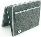 Tidahome® Bedside pocket |Hangende Vilten Opbergzak voor bij de Bed & Bank met Klittenband | Handig voor iPad, Tijdschriften of Macbook (13 inch)