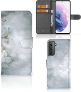 Flip case Geschikt voor Samsung Galaxy S21 Plus Smartphone Hoesje Painting Grey