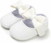 Babyschoenen - Baby schoentjes Meisje - Zomer - Sloffen - Wit - Maat 18 - 0-3 maand - 0-6 maanden