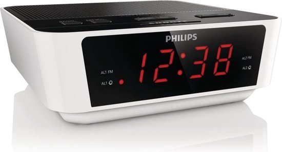 Philips AJ3115/12 Wekkerradio Zwart/Wit | bol.com