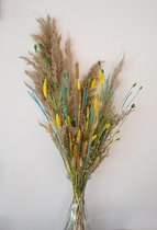Droogbloemen Fleurig Boeket 75 cm |Turquoise multi kleur combinatie | Mixed Colors Dry Flowers | Pampas gras| Pampas pluimen