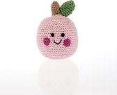 Pebble Organic rammelaar -  friendly apple- pink - fairtrade - duurzaam