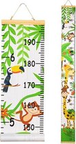Moodadventures | Kinderkamer | Groeimeter Jungle Dieren | Beschrijfbaar |195 cm.