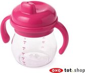 OXO Tot Transitions antilekbeker met harde tuit - Drinkbeker Baby - Tuitbeker - 4 maanden - 150ml - roos