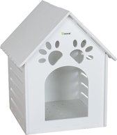 Doxie® Hondenhuis – Kattenhuis – Hondenhok – Kattenhuisje – Hondenhuisje voor binnen en buiten – 40 x 43 x 58 cm – PVC Foamboard – Wit