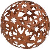 Kerst - Kerstdecoratie - Kerstdagen - Roestbruine bal bestaande uit sterretjes, 18 cm