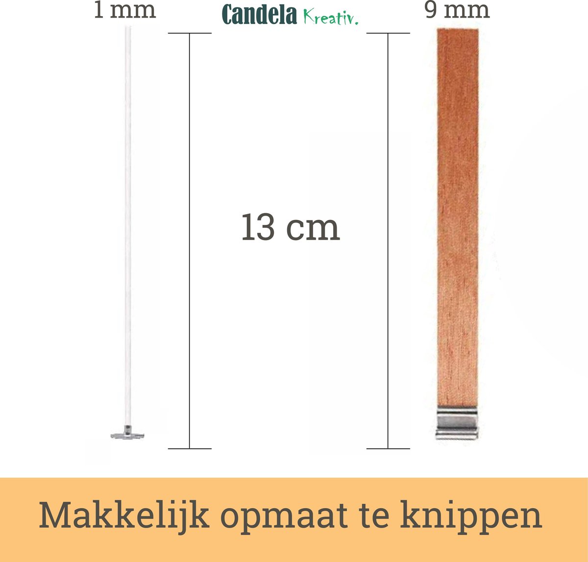 100 stuks katoenen kaarsenlonten 20 cm voorgewaxt voor het maken van kaarsen, doe-het-zelf kaarsenlont, dikke kaarslont met basis