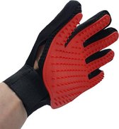 Borstel voor huisdieren - Linker Hand - Voor Elke Vacht - Silicone - Vachtborstel - Borstel Handschoen - Rood- oDaani