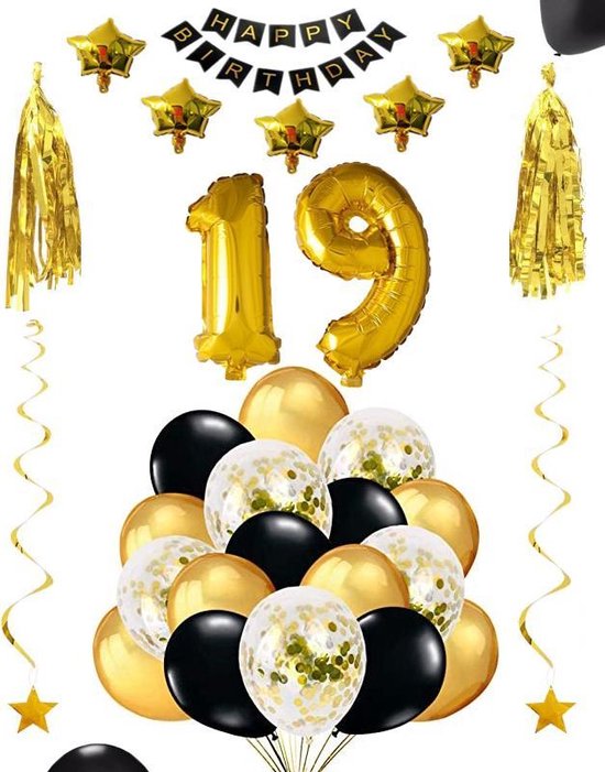 Ruwe slaap Teleurgesteld voorbeeld 19 jaar verjaardag feest pakket Versiering Ballonnen voor feest 19 jaar.  Ballonnen... | bol.com