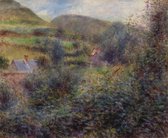 Kunst: Environs of Berneval, 1879 van Pierre-Auguste Renoir. Schilderij op aluminium, formaat is 75x100 CM