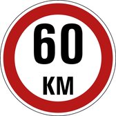 Maximaal 60 km sticker, A1 150 mm