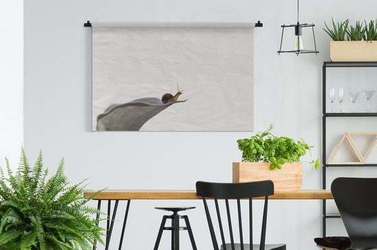 Tapisserie Forest Life - Petit escargot sur lys Tapisserie coton 150x100 cm - Tapisserie avec photo