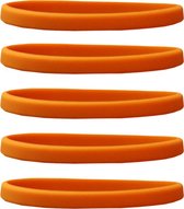 Smalle Siliconen Armbandjes Oranje - voor Kinderen (zak van 60 stuks)