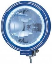 Boreman Ltd. - 7" Optische Rijlamp met LED Ring - Artikelnummer: 1001-1000-B - LED Ronde Spot Lamp - Blauw
