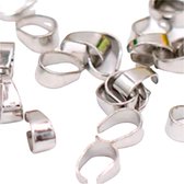10- Bails -hanger- bevestiging-sieraden maken- Zilverkleur-Charme Bijoux