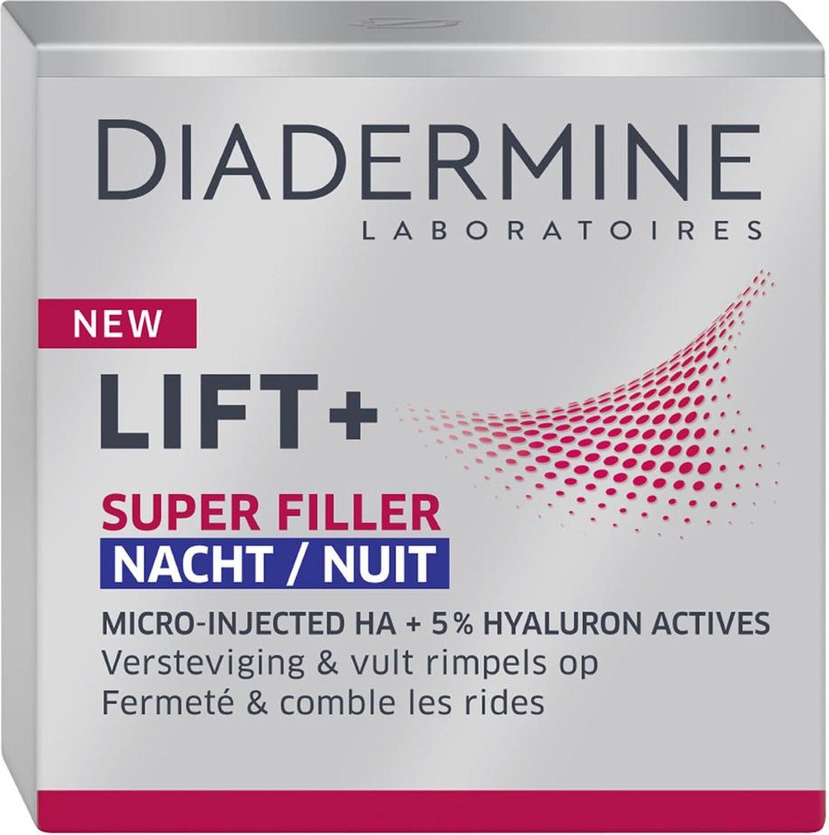 Diadermine - Nachtcrème Lift+ Superfiller + 5% Hyaluron Actives - 3 x 50 ml - Versteviging en vult rimpels op