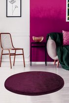 Nerge.be | Milano Damson Purple 90x90 cm | %100 Acrylic - Handmade | Decorative Rug | Antislip | Washable in the Machine | Soft surface