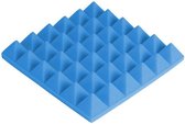 Geluidsisolatie - 12 STUKS - Premium Isolatieplaten - 30cm x 30cm x 5cm - Noppenschuim Piramide vorm - Akoestisch studioschuim - Isoleren van Geluid - Studio - Opname - BLAUW