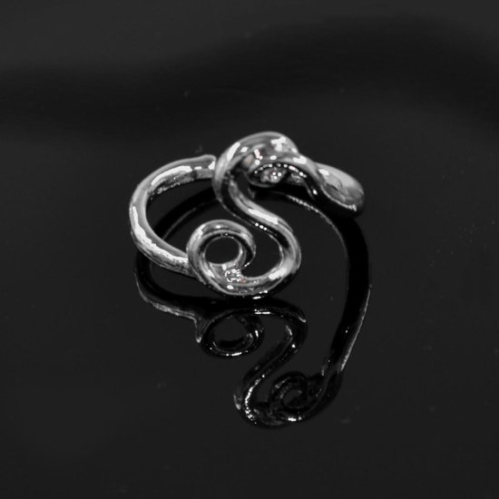 Gading® Dames Ring met letter "S"- vrouwen zilverkleurig letter Ringen- Vriendschapsring - Relatie Ringen