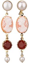 Camps & Camps Oorbel Kamee Goud 2L430CA Rood