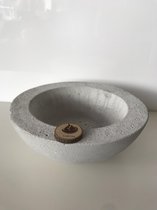 cadeautje - ritual - geschenkset - El Beton Vuur & Natuur Delight - Schalen - Beton - schaal - vuur - handmade - plantenbak - bloempot - kleurpigment - natuurlijk - Grey/White - Grijs - Wit