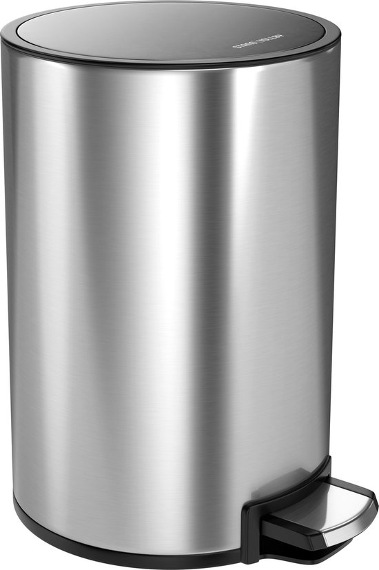 Pedaalemmer - 5 Liter - RVS - Prullenbak StangVollby Kallax - Toilet - Badkamer - Klein - Soft Close Deksel - Chique Design - Kleine RVS Pedaal Afvalemmer - Vuilnisbak