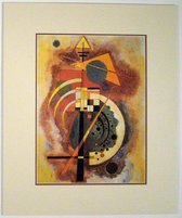 Poster in dubbel passe-partout - Wassily Kandinsky - Hommage a Grohmann - 50 x 60 cm