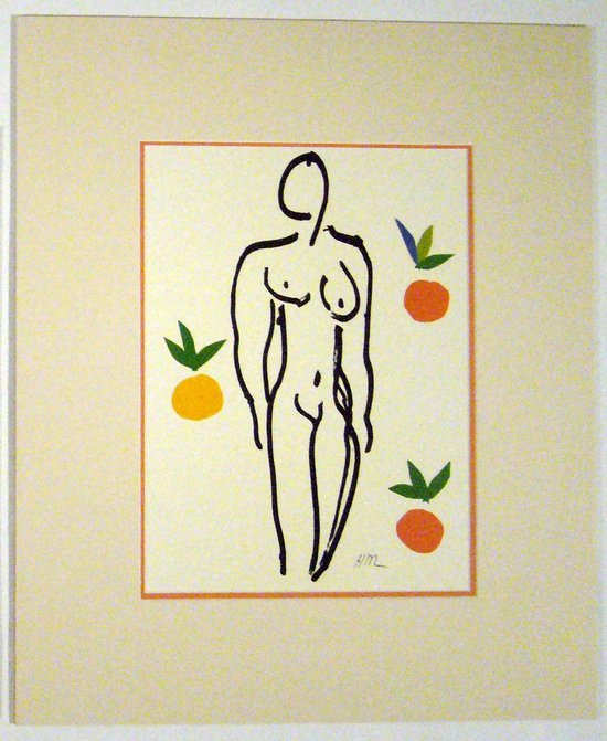 Poster in dubbel passe-partout - Henri Matisse - Nu aux Oranges - Kunst  - 50 x 60 cm