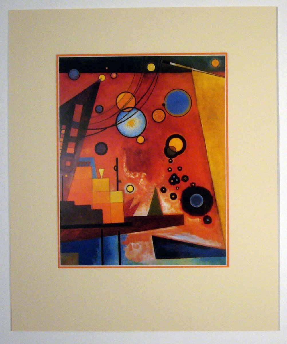 Catch Projecten Poster in dubbel passe-partout - Wassily Kandinsky - Schweres - 50 x 60 cm Kleur