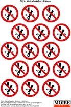 Pictogram sticker 75 stuks P031 - Niet schakelen - 50 x 50mm - 15 stickers op 1 vel