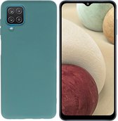 Bestcases 2.0mm Dikke Fashion Telefoonhoesje - Samsung Galaxy A12 Hoesje - Samsung Galaxy A12 Case - Galaxy A12 Backcover - Donker Groen