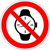 Horloges verboden sticker 100 mm