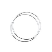 YO&NO - Oorbellen - Zilver - Oorringen - Rond - Buis - 1.5mm - 52mm - Poli - Sieraden Vrouw - Gerhodineerd - Zilver 925