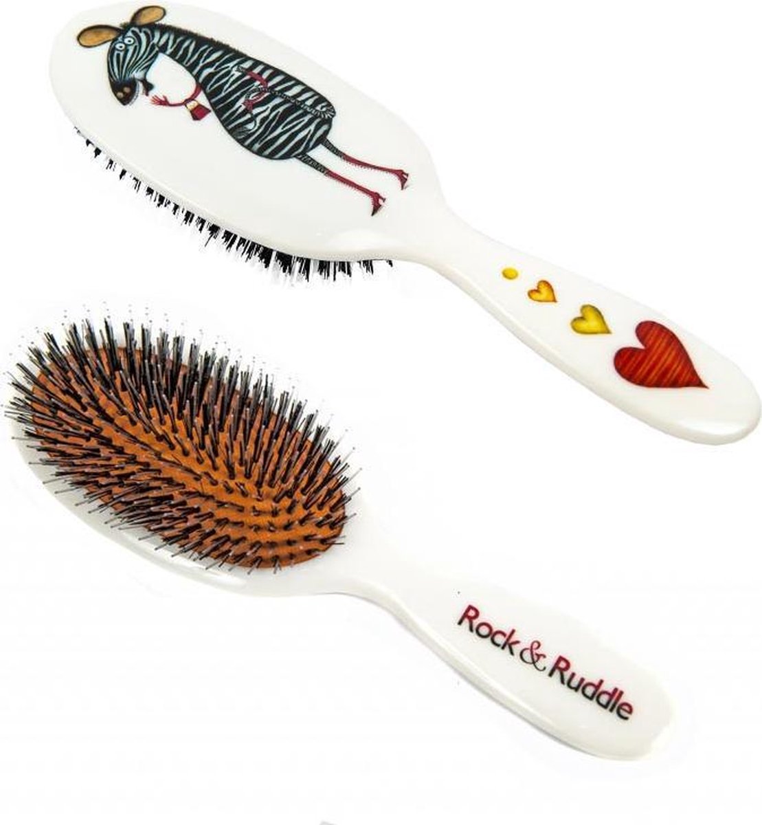 Rock & Ruddle Haarborstel Zebra Groot: 6,5 cm x 21 cm
