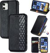 Luxe PU Lederen Wallet Case Geschikt Voor Apple iPhone 12/12 Pro - Portemonnee Book Case Flip Cover Hoesje Met Multi Stand Functie - Kaarthouder Card Case Beschermhoes Sleeve Met P