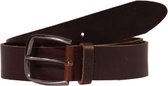 Heren/Dames vintage riem leer 4 cm Bruin, bandmaat 085