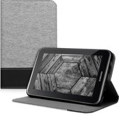 kwmobile hoes voor Samsung Galaxy Tab 2 7.0 P3110 / P3100 - Slanke tablethoes met standaard - Tablet cover in grijs / zwart
