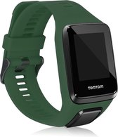 kwmobile bandje compatibel met TomTom Adventurer/Runner 3/Spark 3/Golfer 2 - Armband voor fitnesstracker in donkergroen - Horlogeband