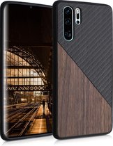 kwmobile hoesje voor Huawei P30 Pro - Backcover in donkerbruin / zwart -Smartphonehoesje - design