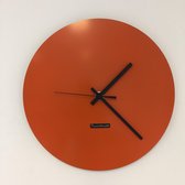 Horloge murale en acier inoxydable une horloge orange