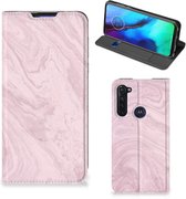 Flip Case Motorola Moto G Pro Smart Cover Marble Pink