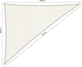 Shadow Comfort® Driehoek 90° schaduwdoek - UV Bestendig - Zonnedoek - 400 x 500 x 640 CM - Arctic White
