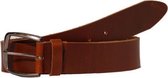 Heren/Dames vintage riem leer 4 cm Cognac, bandmaat 095