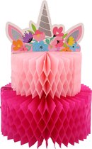 Honeycomb 3D wenskaart "Unicorn"