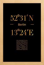 JUNIQE - Poster met houten lijst Berlin Icons gouden -13x18 /Goud &